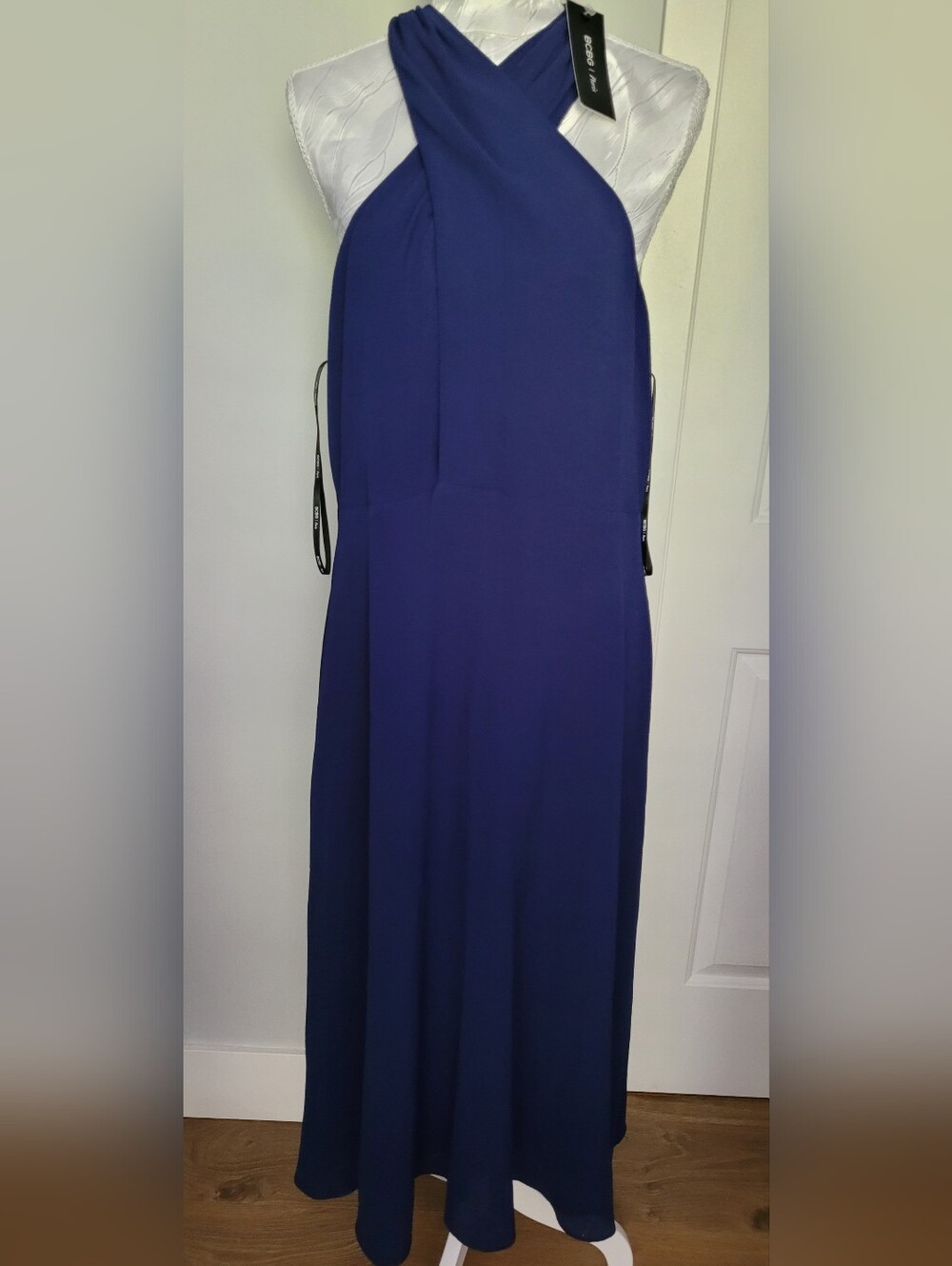 NWT! BCBG Royal Blue Halter Maxi Dress Size L